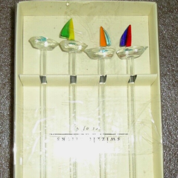 Swizzle Sticks Set of 2 boxes of 8 Sailboat Size-8 inches - Picture 4 of 5